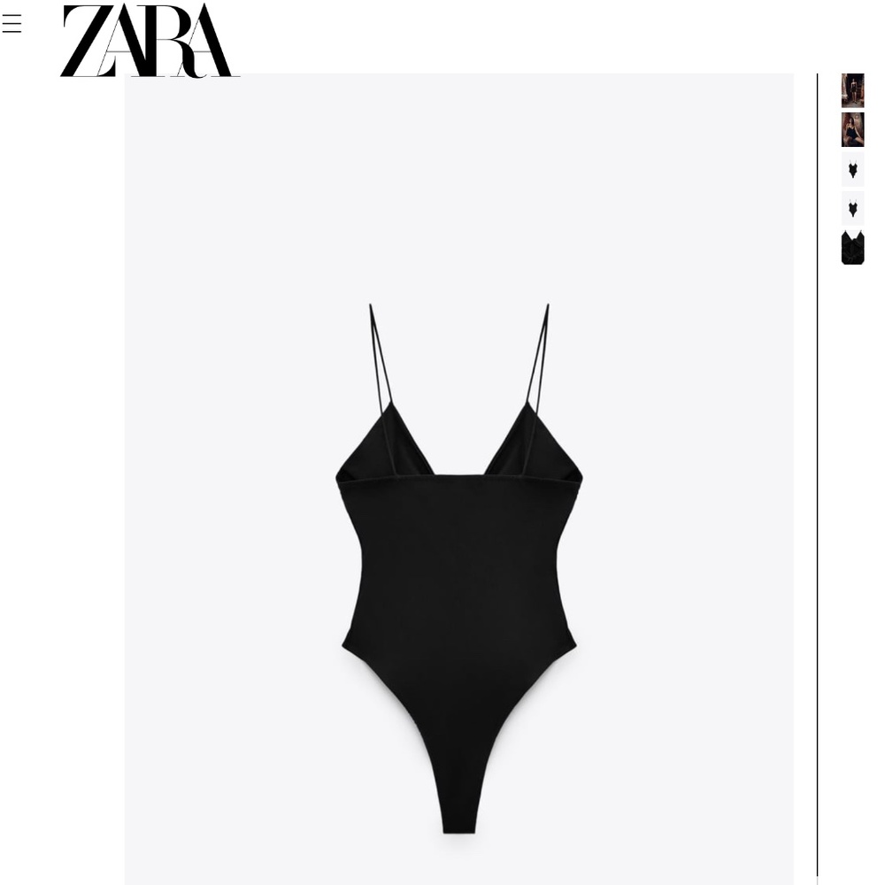 BRAND NEW Zara Medium Cutout Bow Bodysuit